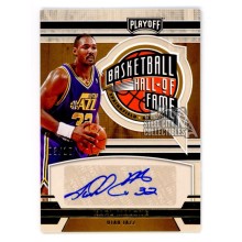 Karl Malone 2021-22 Panini Playoff Hall Of Fame Autograph Card #HOF-KML 03/10