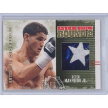 Peter Manfredo 2011 Ringside Round 2 Boxing Gold Patch Card #AM-37 /10