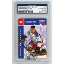 Cesare Maniago 1995 Parkhurst 66-67 Autographed Card #97 - PSA/DNA
