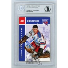Cesare Maniago 1995-96 Parkhurst 66-67 Autographed Card #97 - BAS