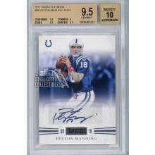 Peyton Manning 2011 Panini Playbook Autograph Card #26 7/18 BGS 9.5