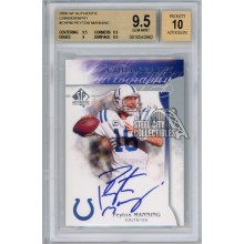 Peyton Manning 2009 Upper Deck SP Authentic Autograph Card #CH-PM BGS 9.5