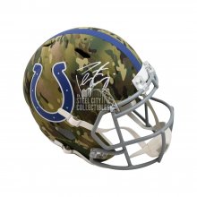 Peyton Manning Autographed Colts Camo Replica Full-Size Football Helmet - Fanatics