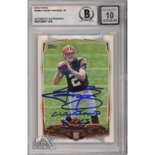 Johnny Manziel 2014 Topps Rookie Autograph "Cleveland Sucks" Card #429B SP BAS 10