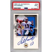 Dan Marino 1999 Upper Deck Authentics Autograph Card #DM PSA 9 Mint
