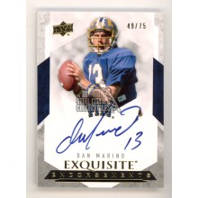 Dan Marino 2012 Upper Deck Exquisite Endorsements Autograph Card #EE-DM 49/75