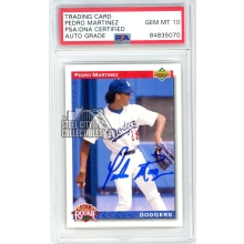 Pedro Martinez 1992 Upper Deck Star Rookie Autograph Card #18 PSA/DNA 10