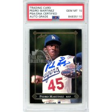 Pedro Martinez 1992 Leaf Autograph Rookie Card #BC-3 PSA/DNA 10