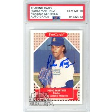 Pedro Martinez 1991 ProCards Autograph Rookie Card #244 PSA/DNA 10