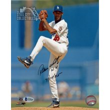 Ramon Martinez "NH 7/14/95" Autographed Los Angeles Dodgers 8x10 Photo - BAS COA