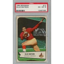 Ollie Matson 1954 Bowman Card #12 PSA 6 EX-MT