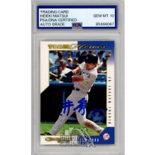 Hideki Matsui 2003 Donruss Kanji Autograph Rookie Card #542 PSA/DNA 10