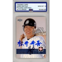 Hideki Matsui 2003 Upper Deck Kanji Autograph Rookie Card #501 PSA/DNA 10