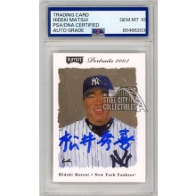Hideki Matsui 2003 Playoff Portraits Kanji Autograph Rookie Card #88 PSA/DNA 10