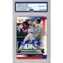 Hideki Matsui 2003 Leaf Kanji Autograph Rookie Card #321 PSA/DNA 10