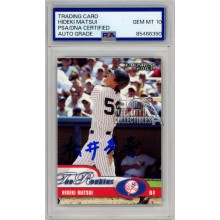 Hideki Matsui 2003 Donruss The Rookies Kanji Autograph Rookie Card #5 PSA/DNA 10