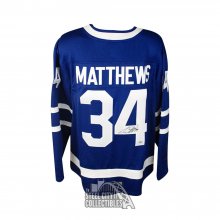Auston Matthews Autographed Toronto Maple Leafs Blue Fanatics Hockey Jersey - Fanatics