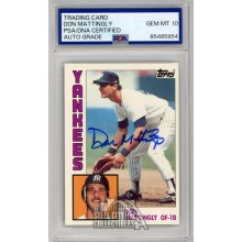 Don Mattingly 1984 Topps Autograph Rookie Card #8 PSA/DNA 10