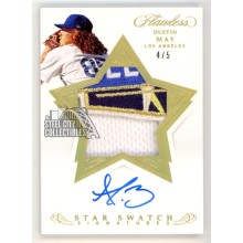 Dustin May 2020 Panini Flawless Autograph Rookie Patch Card #SSS-DM 4/5