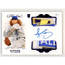 Dustin May 2020 Panini Flawless Autograph Rookie Patch Card #DPA-DM 4/7
