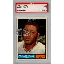 Willie Mays 1961 Topps Baseball Card #150 PSA 7 Near Mint