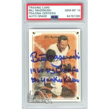 Bill Mazeroski 2007 Upper Deck Masterpieces Autograph Inscription Card #4 PSA/DNA 10