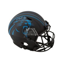Christian McCaffrey Autographed Panthers Eclipse Authentic Full-Size Football Helmet - BAS