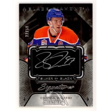 Connor McDavid 2017-18 Upper Deck Black Diamond Silver On Black Autograph Card #SB-CM 22/50