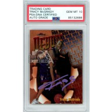 Tracy McGrady 1997-98 Topps Finest Autograph Rookie Card #107 PSA/DNA 10 (Purple)
