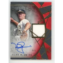 Mark McGwire 2022 Topps Diamond Icons Red Patch Auto Card #SPA-MM 3/5