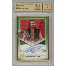 Drew McIntyre 2020 Topps Transcendent WWE Green Autograph Card 14/15 BGS 9.5