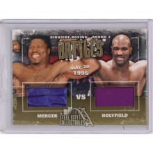 Mercer/Holyfield 2011 Ringside Round 2 Boxing Battles Gold Patch Card #B-08 /10
