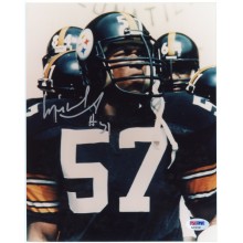 Mike Merriweather Autographed Pittsburgh Steelers 8x10 Photo - PSA/DNA COA (Looking in Distance, Silver Ink)