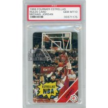 Michael Jordan 1988 Fournier Estrellas Rules Card PSA 10