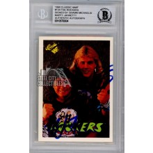 Shawn Michaels/Marty Jeannetty 1990 Classic WWF Wrestling Autograph Card 134 BAS