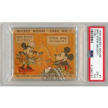 Mickey Mouse 1935 Walt Disney Type I Bad Stew Mickey! Card #7 PSA 3.5