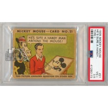 Mickey Mouse 1935 Walt Disney Type 1 He's Sure A Handy.. Card #21 PSA 3.5