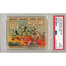 Mickey Mouse 1935 Walt Disney Type II Let's Go In For... Card #31 PSA 2