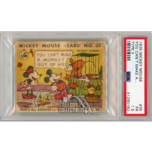 Mickey Mouse 1935 Walt Disney Type II You Can't Make A... Card #35 PSA 1.5