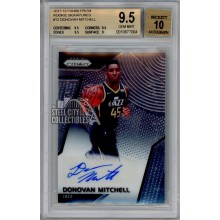 Donovan Mitchell 2017-18 Panini Prizm Autograph Rookie Card #RS-DM BGS 9.5