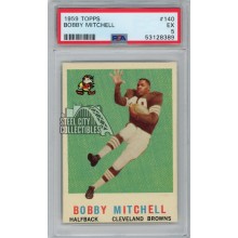 Bobby Mitchell 1959 Topps Rookie Card #140 PSA 5 EX