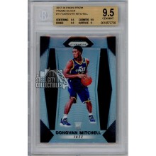Donovan Mitchell 2017-18 Panini Prizm Silver Rookie Card #117 BGS 9.5 GEM MINT