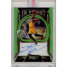 Donovan Mitchell 2019-20 Panini Select In Flight Green Autograph Card #IF-DML 20/49