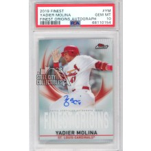 Yadier Molina 2019 Topps Finest Origins Autograph Card #FDA-YM PSA 10 Gem Mint