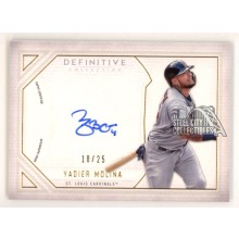 Yadier Molina 2019 Topps Definitive Autograph Card #DCA-YM 18/25