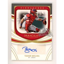 Yadier Molina 2022 Panini Immaculate Autograph Card #IS-YM 4/5