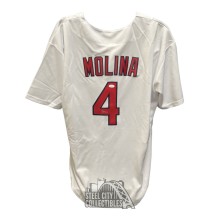 Yadier Molina Autographed St Louis Cardinals Majestic Baseball Jersey - JSA COA