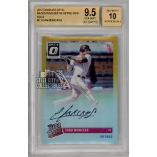 Yoan Moncada 2017 Optic Gold '93 Retro Autograph Rookie Card 5/5 BGS 9.5 Gem Mint