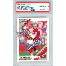 Joe Montana 2019 Panini Donruss Autograph Card #226 PSA/DNA 10 (Light Blue)