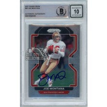 Joe Montana 2021 Panini Prizm Autograph Card #60 BAS 10